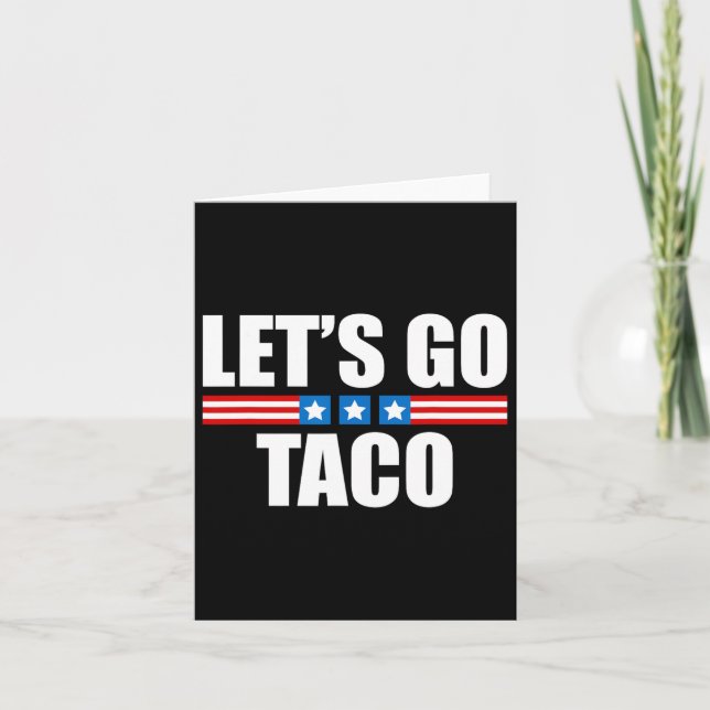 Lustigt Taco Trump Chickens Ut - 4 juli Kort (Framsida)
