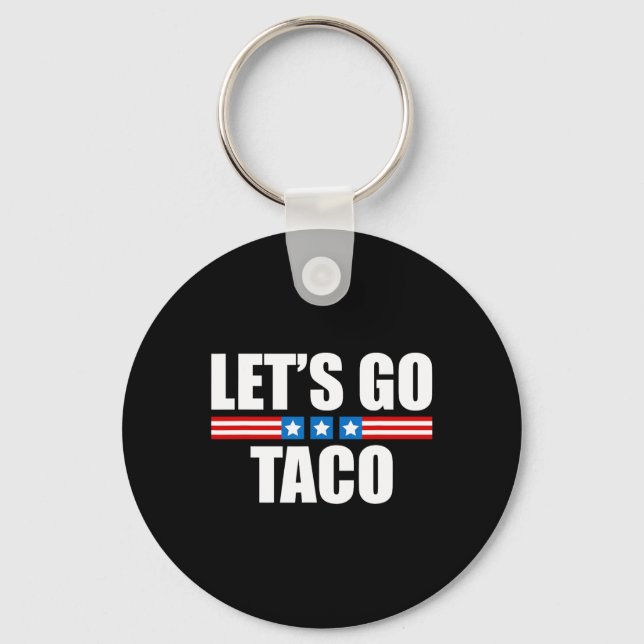 Lustigt Taco Trump Chickens Ut - 4 juli Nyckelring (Framsida)