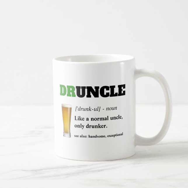 Lustigt tal - Druncle Funny farbror Kaffemugg (Höger)
