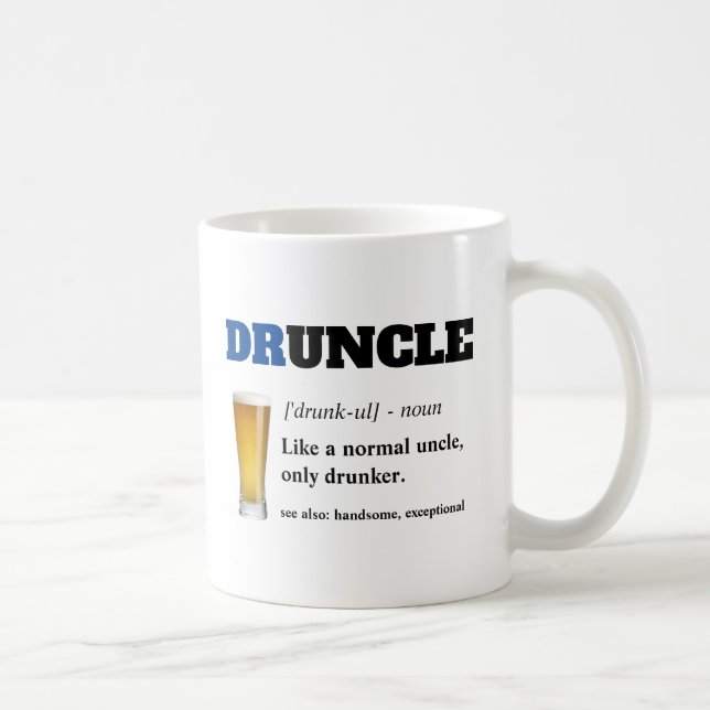 Lustigt tal - Druncle Funny farbror Kaffemugg (Höger)