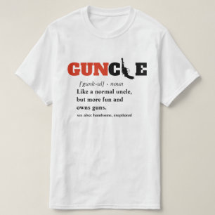 Lustigt tal - GUNcle Funny farbror Gun T Shirt