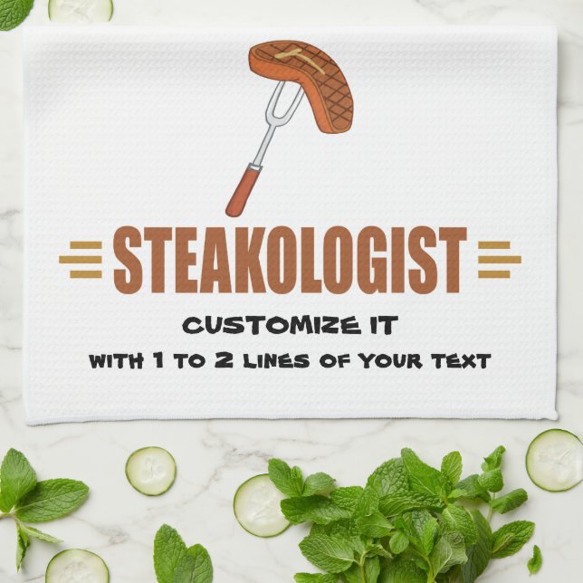 Lustigt tal kökshandduk (Vikta)