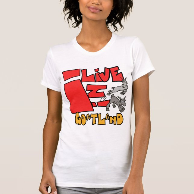 Lustigt tal på Goat Dam Avslappnad Scoop T-shirt (Framsida)