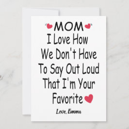 Lustigt talande för Mamma med eget namn Julkort