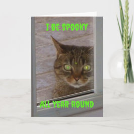 Lustigt taloky Cat Halloween-kort Kort