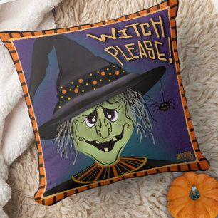 Lustigt taloky Witch, Cute Halloween Kudde