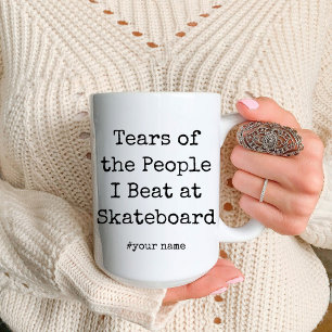 Lustigt Tårar från folk jag slår på Skateboard Mugg
