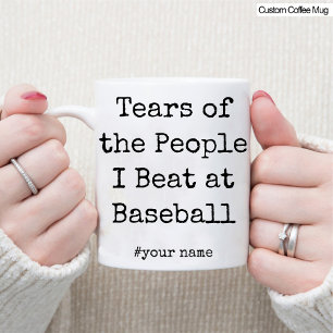 Lustigt Tårar i det folk jag besöker i Baseball Äl Mugg