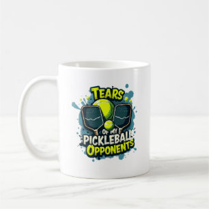 Lustigt Tårar i min Pickleball-motståndare Typogra Kaffemugg
