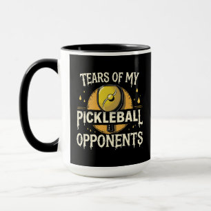 Lustigt Tårar i min Pickleball-motståndare Typogra Mugg