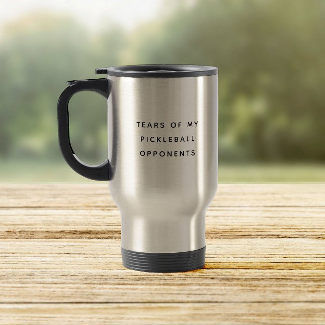 Lustigt Tårar i min Pickleball-motståndare Typogra Resemugg (Skapare uppladdad)