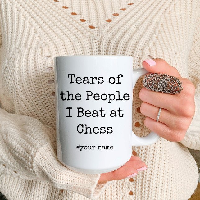 Lustigt Tårar på folk jag slår på schack Mugg (Funny Tears of the People I Beat At Chess Mug)
