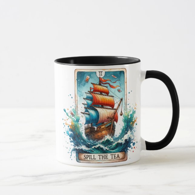 Lustigt Tarot Card/Spill Tea Mugg (Höger)