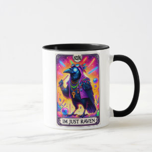 Lustigt Tarot-kort /Jag är bara Raven Mugg