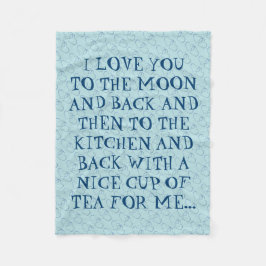 Lustigt Tea Kärlek till köksmannen Fleecefilt