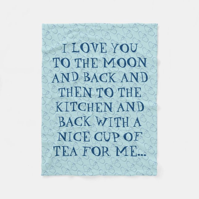 Lustigt Tea Kärlek till köksmannen Fleecefilt (Framsidan)