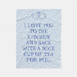 Lustigt Tea Kärlek till köksmannen Fleecefilt