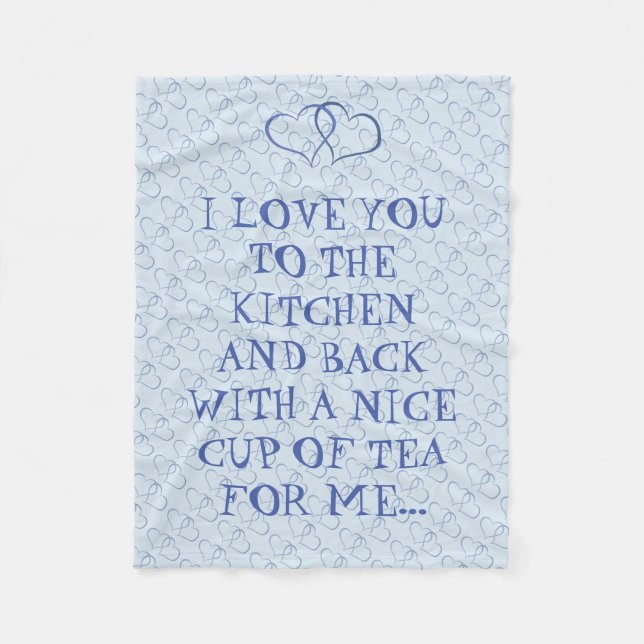 Lustigt Tea Kärlek till köksmannen Fleecefilt (Framsidan)