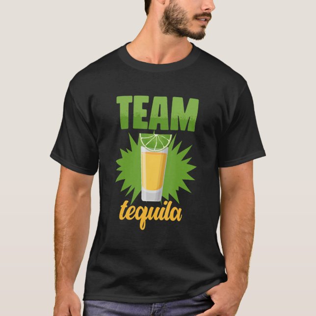 Lustigt team Tequila med Grönt Lime Salt Group Cos T Shirt (Framsida)