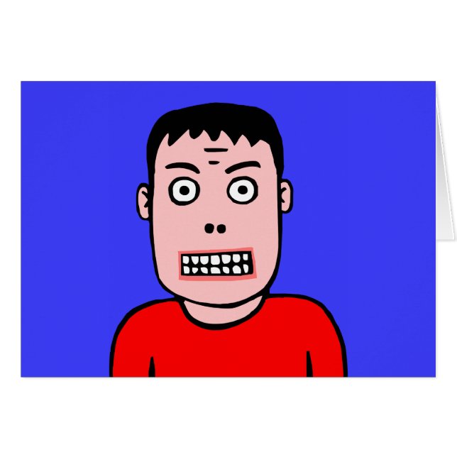 Lustigt tecken hälsningskort (Framsidan Horizontal)