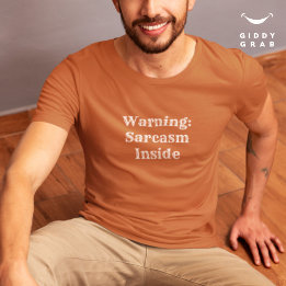Lustigt teckencitattecken Varning: Sarcasm Inside T Shirt