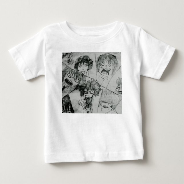 lustigt tecknad ansiktsuttryck tee (Framsida)