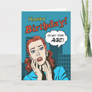 Lustigt Tecknad Bok Cover Birthday Hälsning Kort