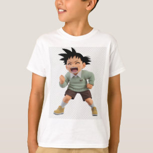 Lustigt Tecknad Boy - Spelande tejp T Shirt