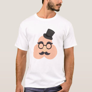 Lustigt Tecknad Disguise Ansikte. T Shirt