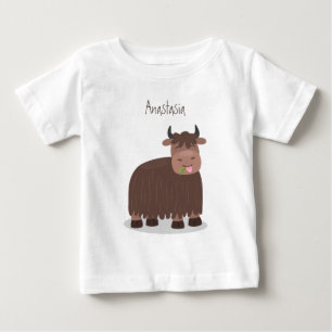Lustigt tecknad för att äta gräs i lycklig t shirt