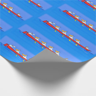 Lustigt tecknad för pelikan rowing Team Presentpapper