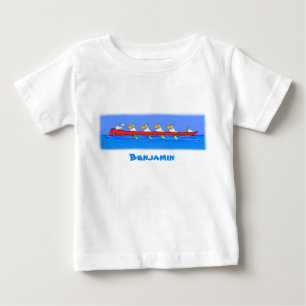 Lustigt tecknad för pelikan rowing Team T Shirt