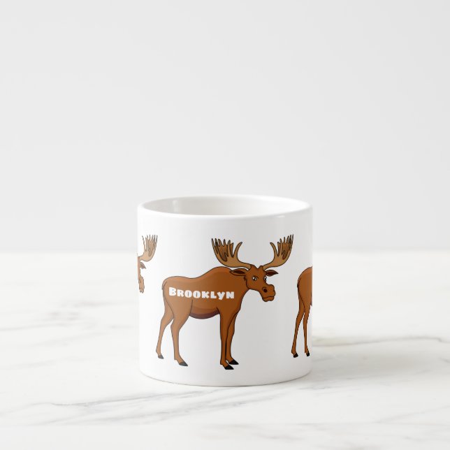 Lustigt tecknad illustration espressomugg (Framsidan)