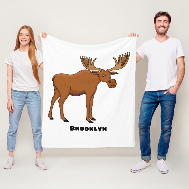 Lustigt tecknad illustration fleecefilt (På plats)