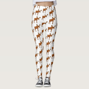 Lustigt tecknad illustration leggings