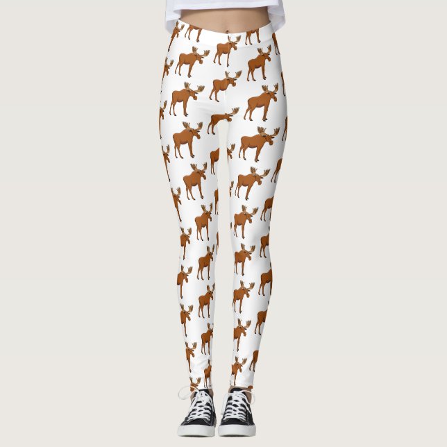 Lustigt tecknad illustration leggings (Framsida)