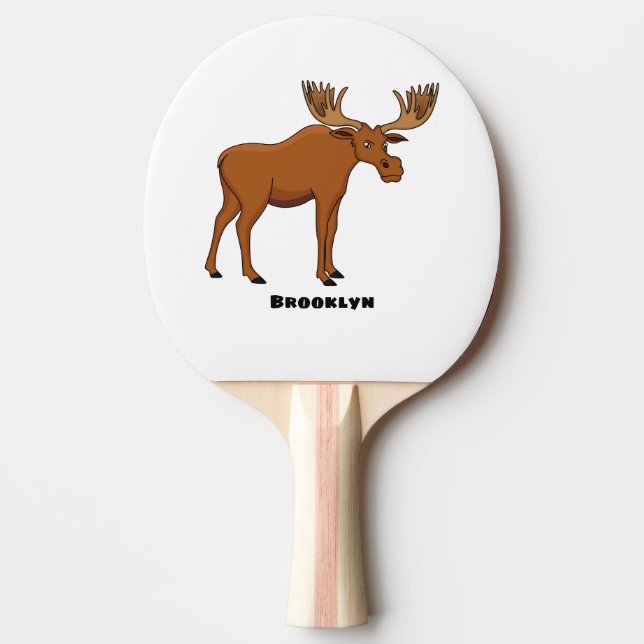 Lustigt tecknad illustration pingisracket (Framsidan)