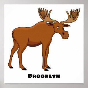 Lustigt tecknad illustration poster