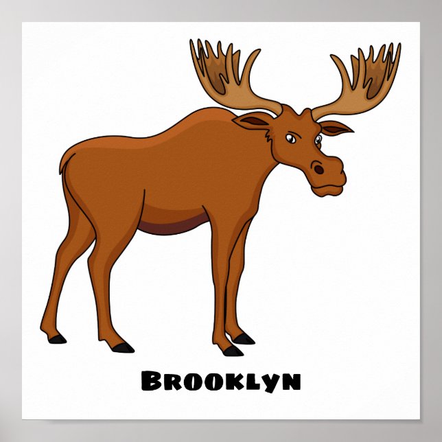 Lustigt tecknad illustration poster (Framsidan)