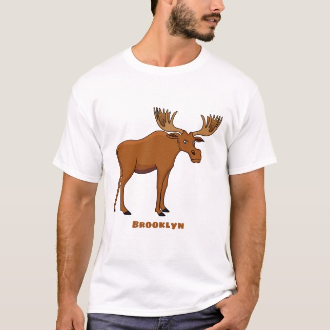 Lustigt tecknad illustration t shirt (Framsida)