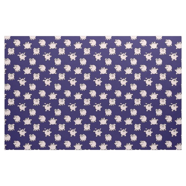Lustigt Tecknad Mönster Gris år Välj Färg Fabric Tyg (Fat Quarter)
