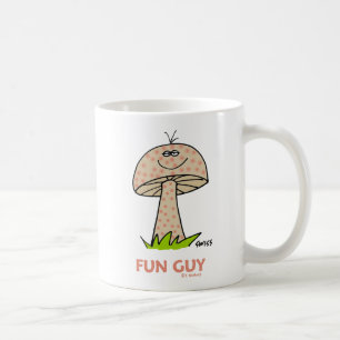 Lustigt Tecknad Mushroom Roligt Guy Message on Bac Kaffemugg