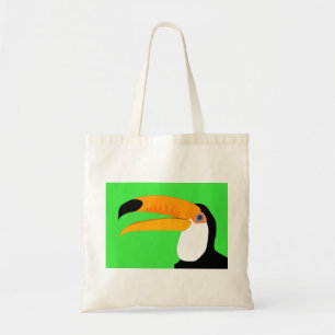 Lustigt tecknad tecknad Toucan-fågel leende Tygkasse