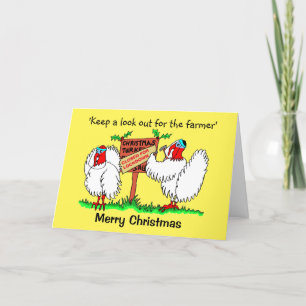Lustigt Tecknad Turkeys Låser jul Helgkort
