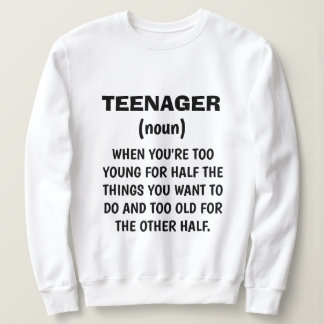 Lustigt "TEENAGER DEFINITION" Svettskjorta T Shirt