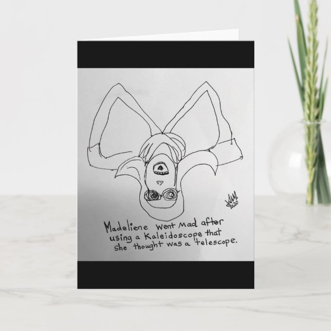Lustigt Telescope Kaleidoscope Konfusion Hälsning Kort (Framsida)