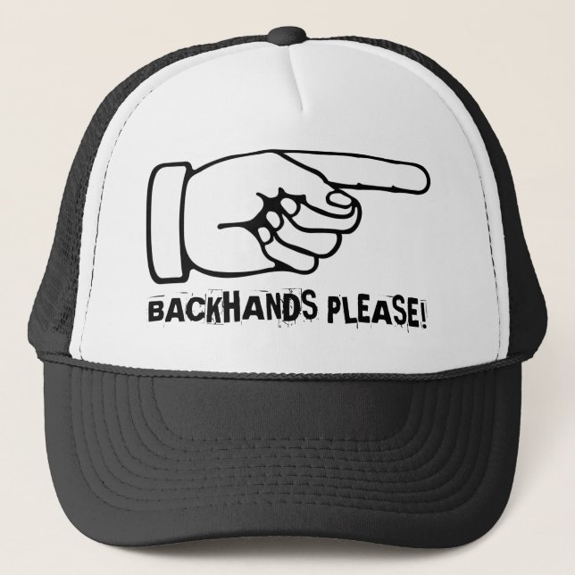 Lustigt tennis Cap/Hat för att träna bakhänder Truckerkeps (Framsida)