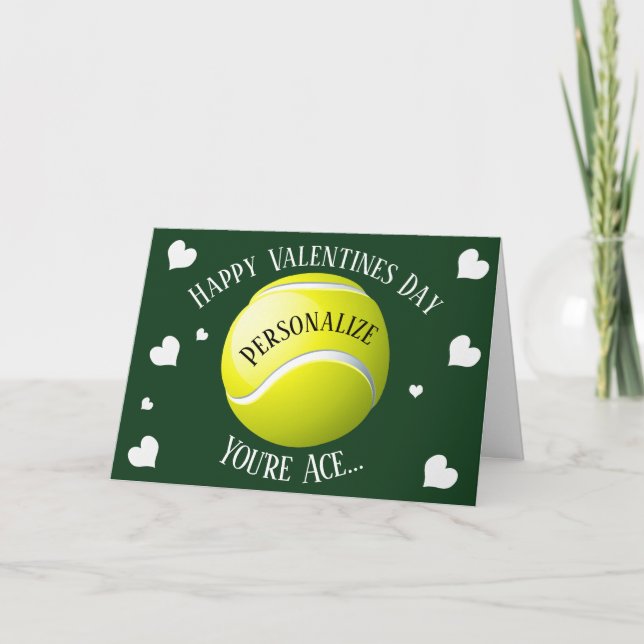 Lustigt tennis Du är Ace-Valentineser Helgkort (Framsida)