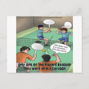 Lustigt Tennis Tecknad Funny Tees Cards Gifts etc. Vykort