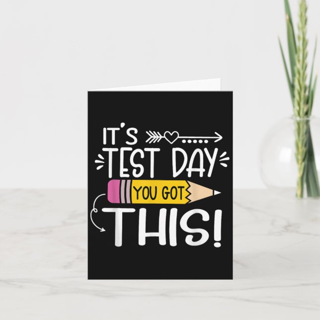 Lustigt testdag på testdagen Du Har den här underv Kort (Framsida)